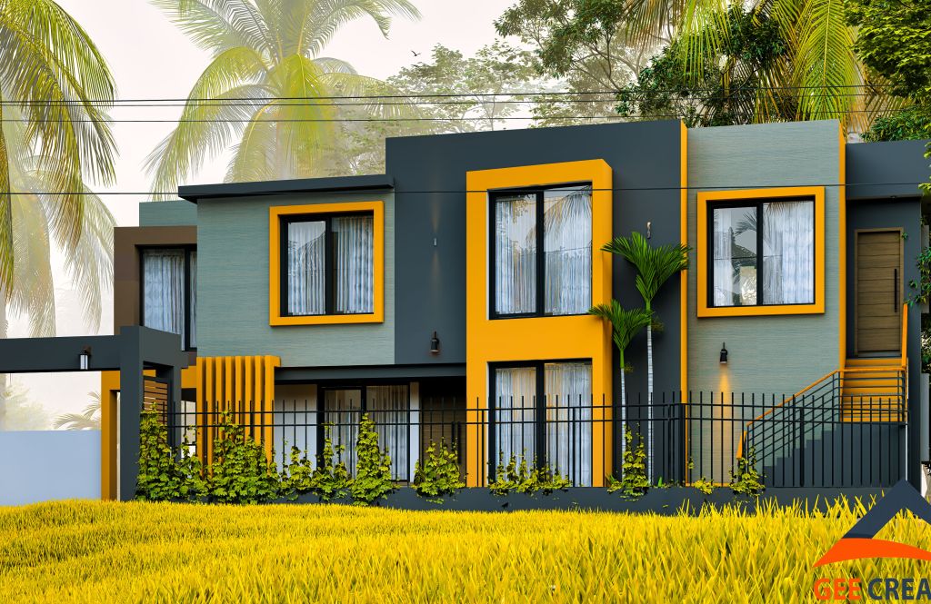 Architectural exterior 3d design